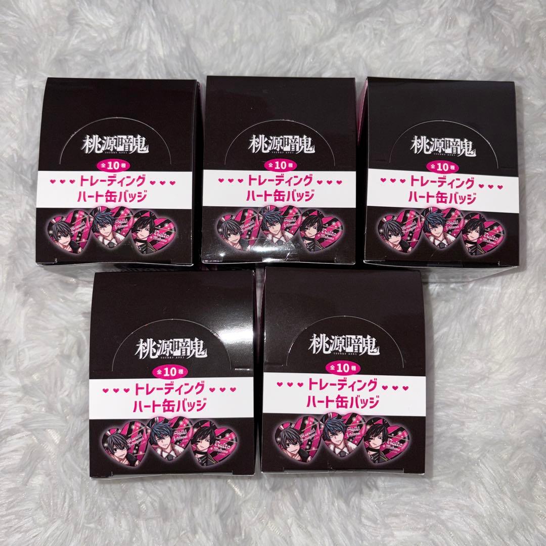 5BOX 桃源暗鬼 バニー トレーディングハート缶バッジ ハート型缶バッジ