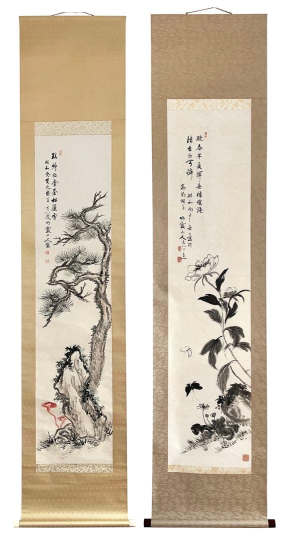 卸売 通販ホビー・楽器・アート - 水墨画 掛け軸 自然風景