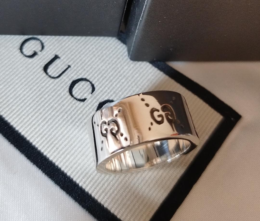 グッチ　ゴーストリング 13号( 日本size11.5号) 　ピンキー 美品