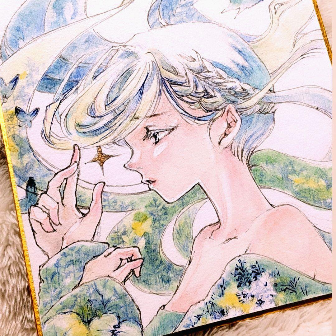 手描きイラスト オリジナルイラスト アナログイラスト水彩イラスト