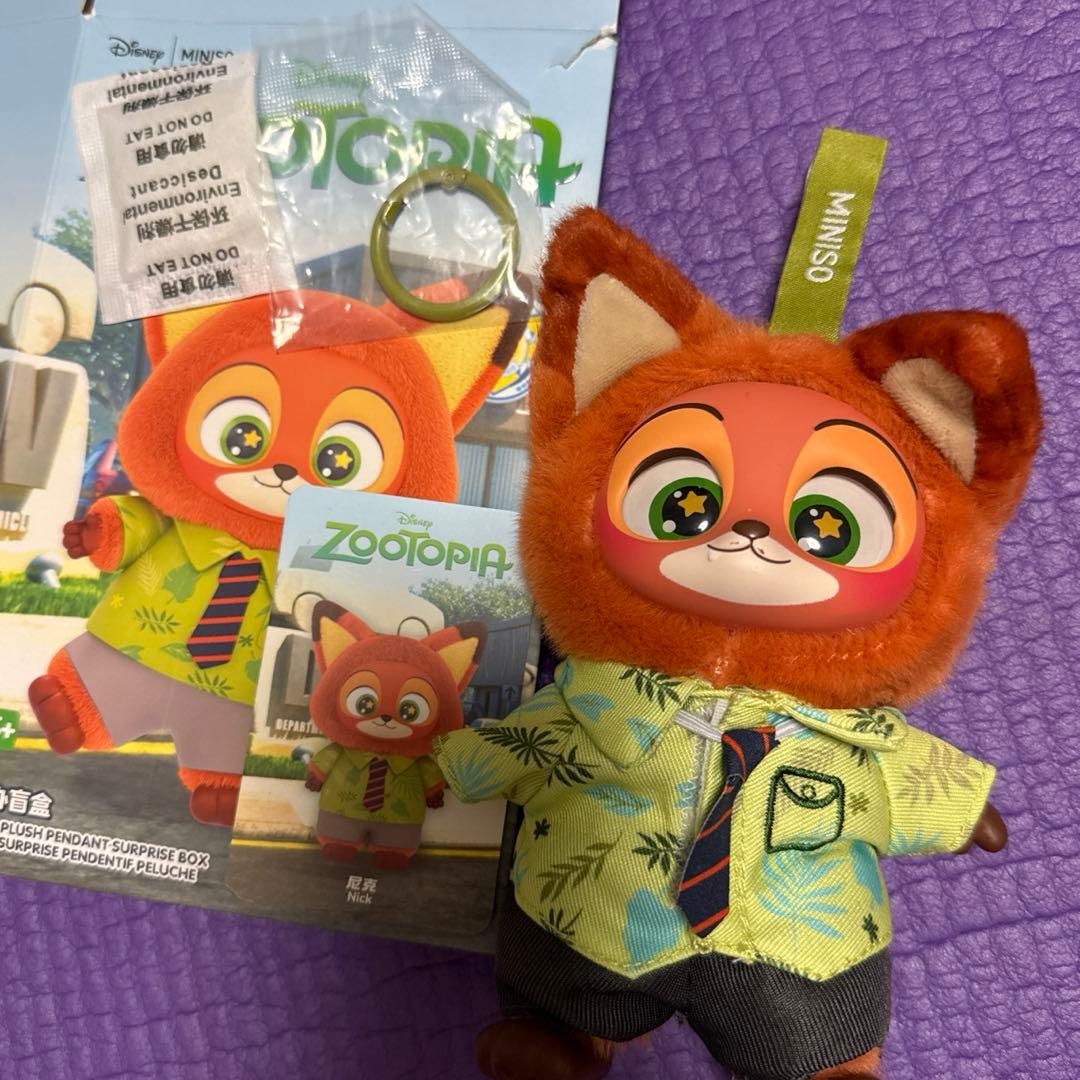 MINISO ズートピア ニック ぬいぐるみキーホルダー ワイルド