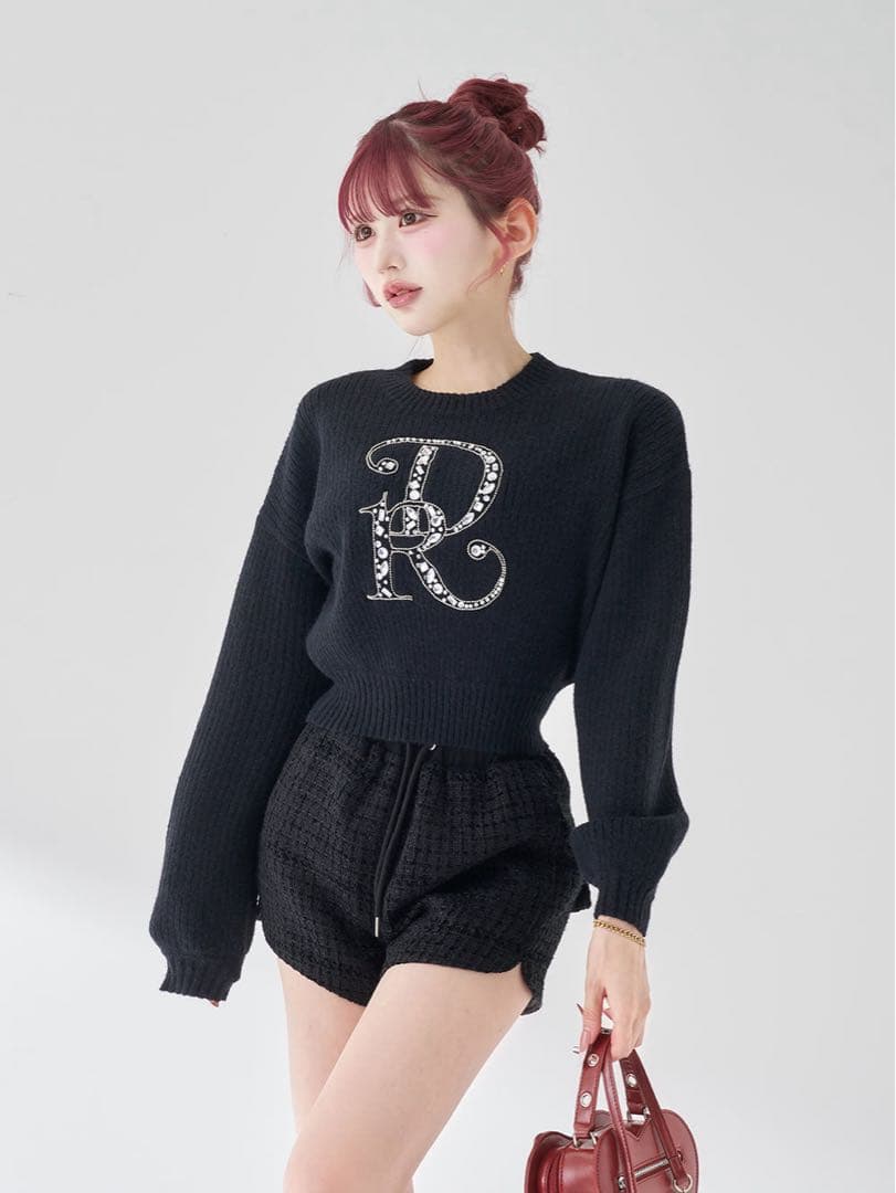 Darich　DRビジューボリュームリブニットトップス