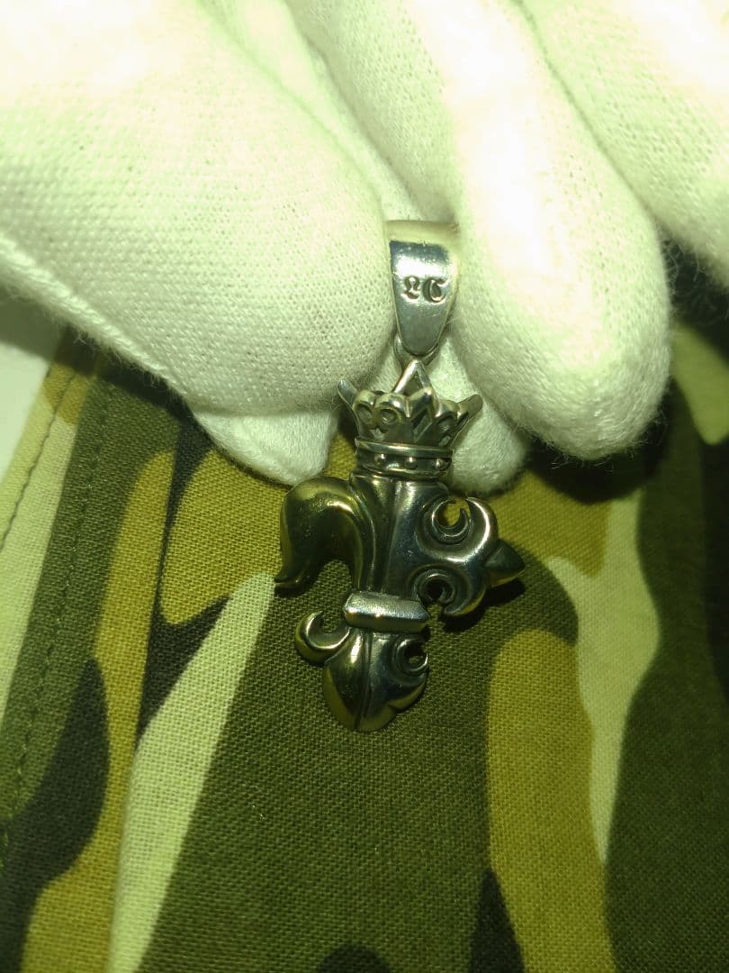 ロードキャメロット百合王冠十字トップ☆オマケ、チェーン 50cm