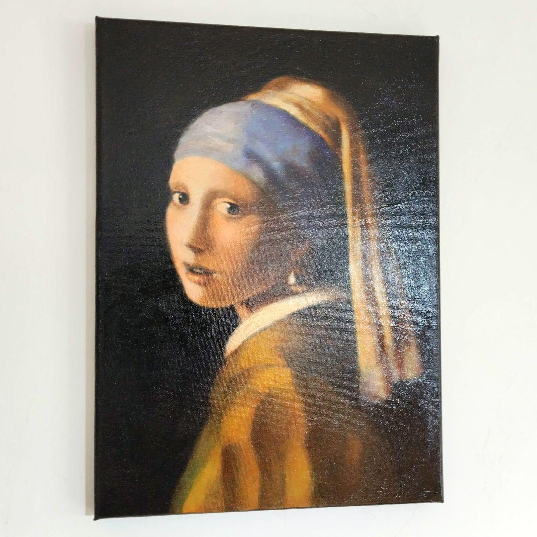 着彩品【フェルメール 真珠の耳飾りの少女】DAISOペインティングキャンバス