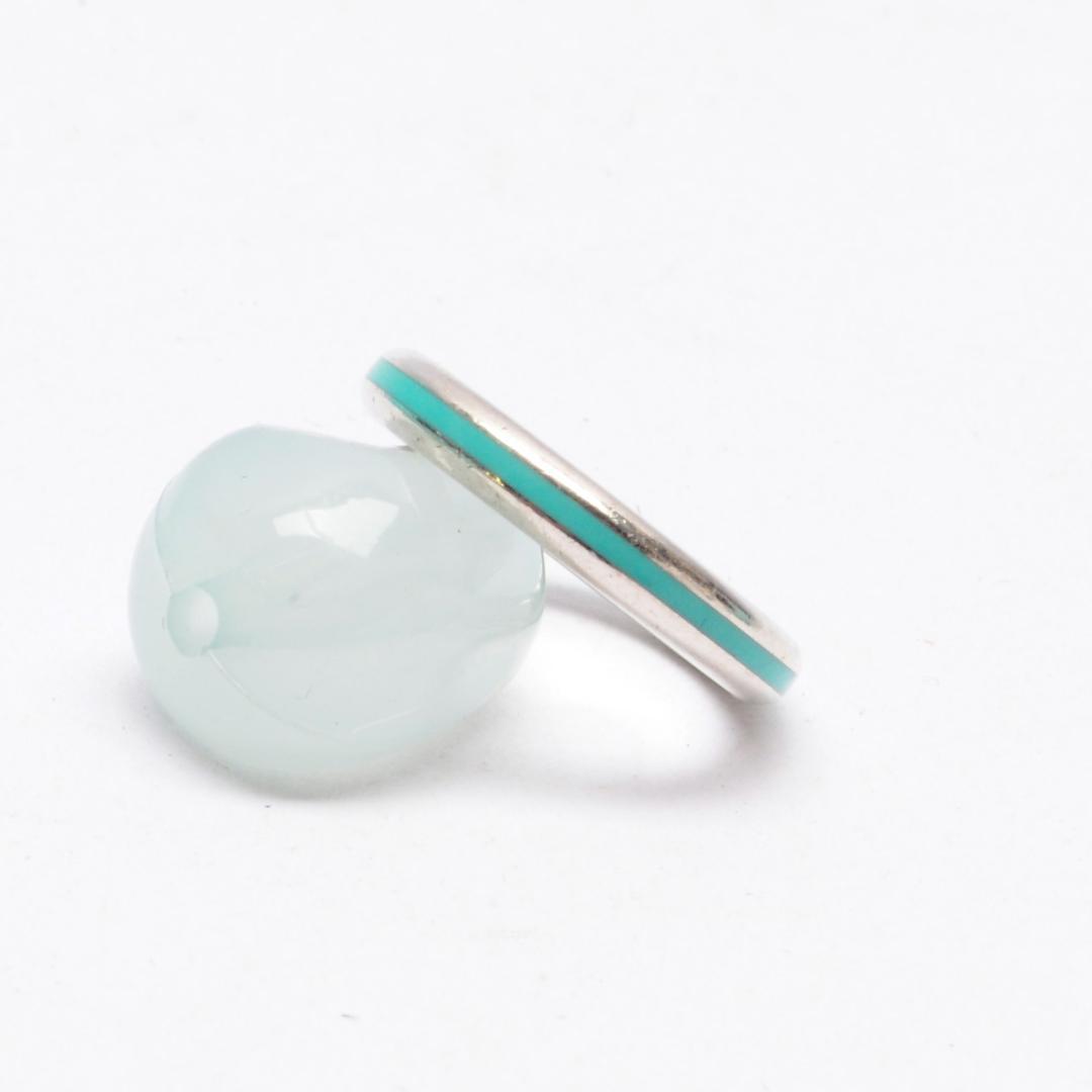 TIFFANY ティファニー エナメルライン ブルーリング 9号 AG925 - メルカリ