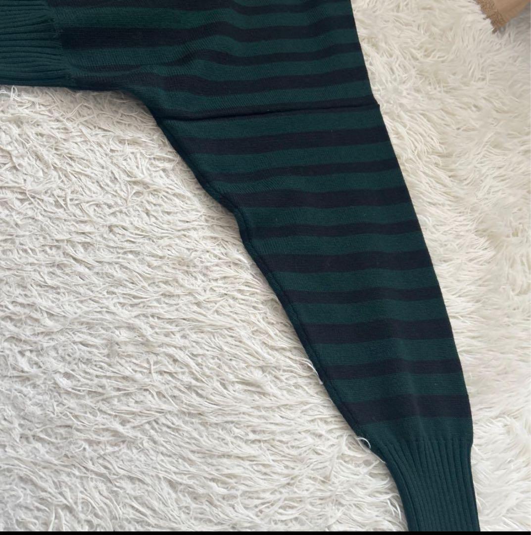 S*Q様 MARNI ダークグリーン ブラック ストライプ ニットM - メルカリ