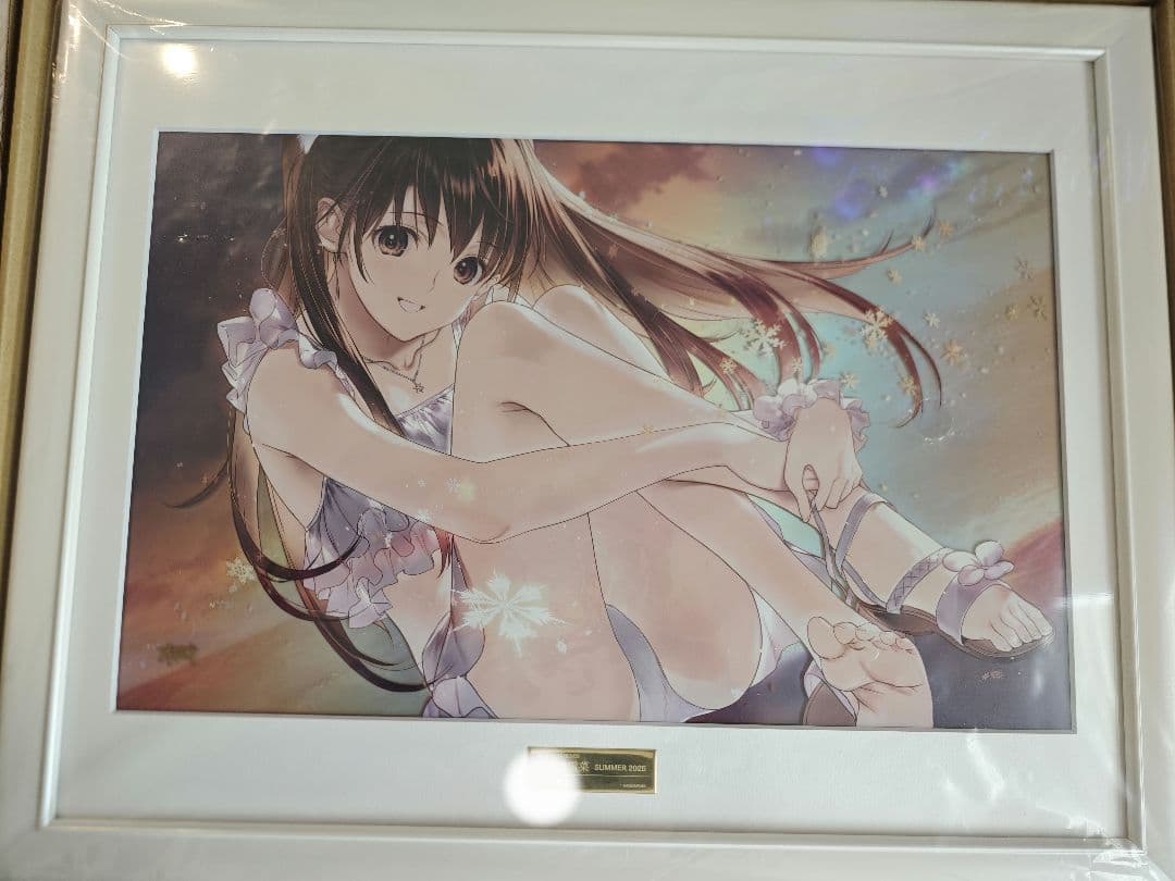 c106 なかむらたけし 直筆サイン入りクリスタアート「小木曽雪菜 2025 」