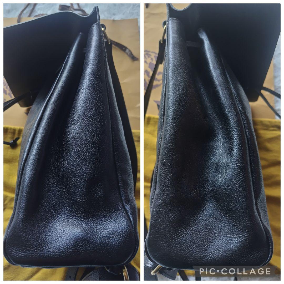 美品✨】イルビゾンテ オールレザー リュック フラップ 巾着 ロゴ刻印