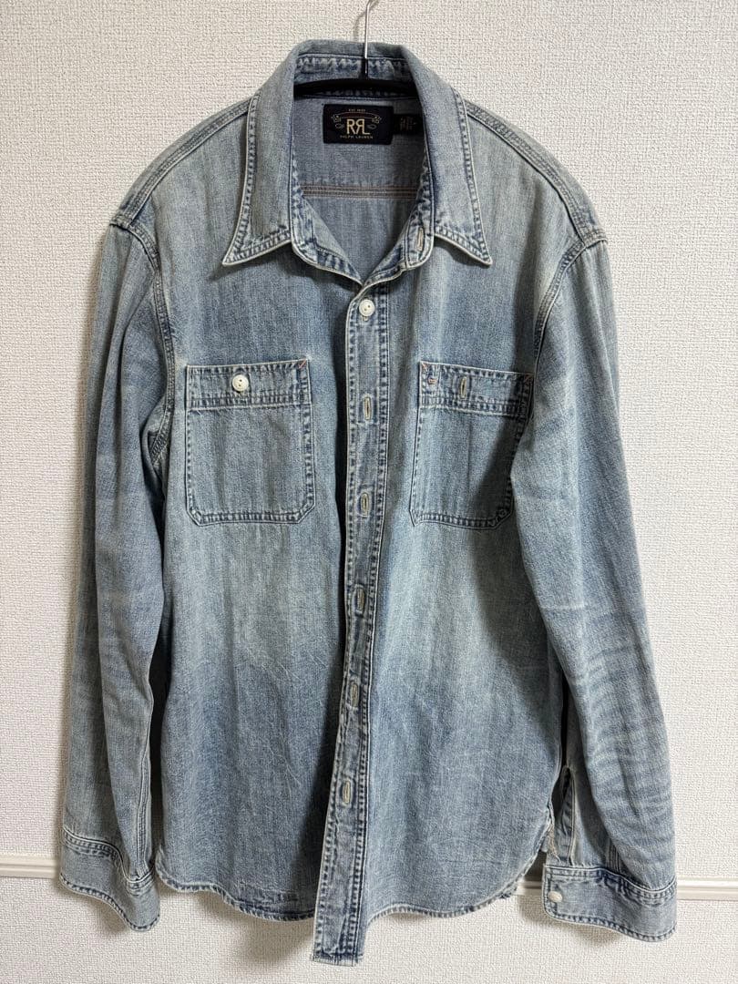 RRL ライトブルーデニムシャツ