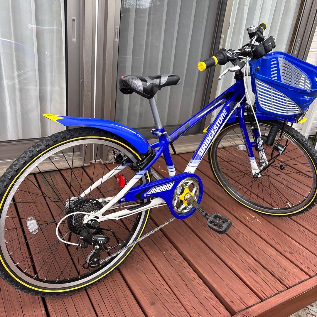 ブリヂストン 子供用自転車 青　24インチ　7段変速ギア