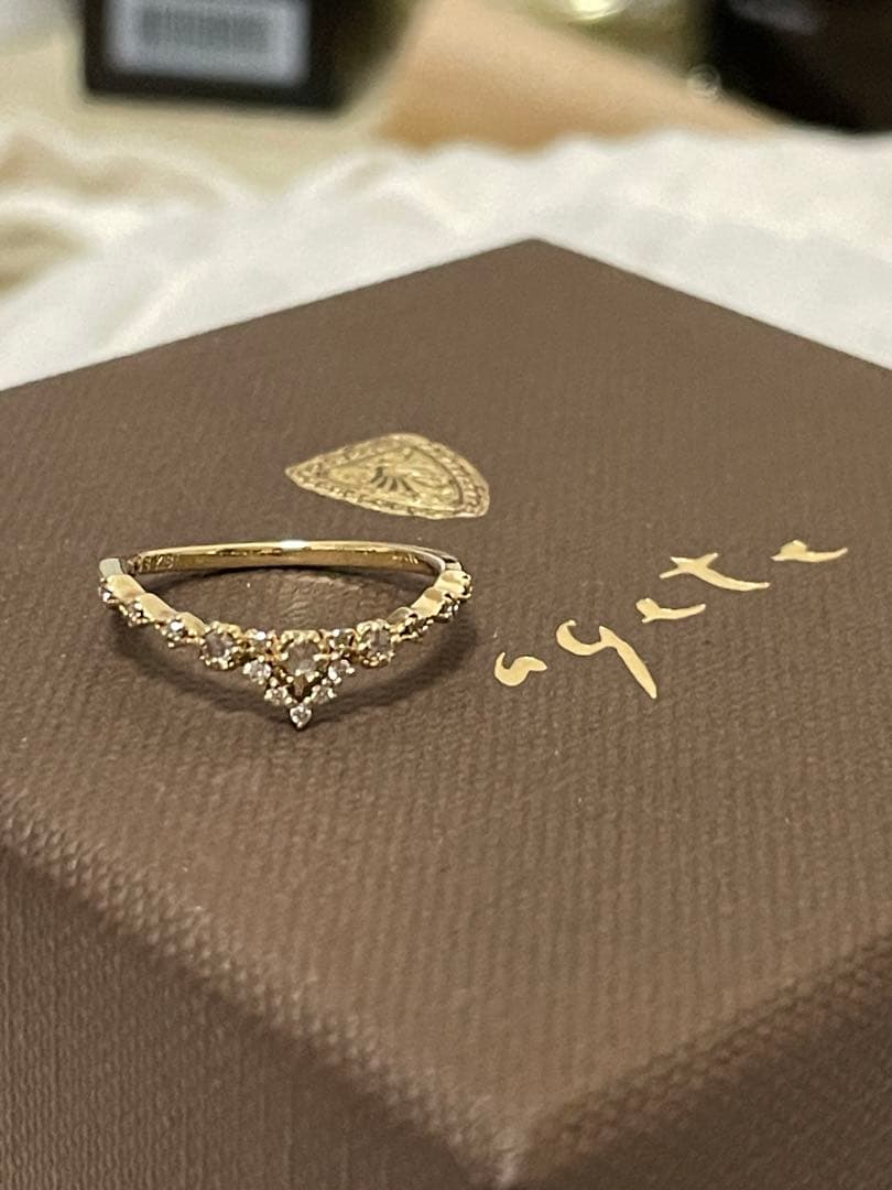 アガット agete K18 ダイヤリング 7号