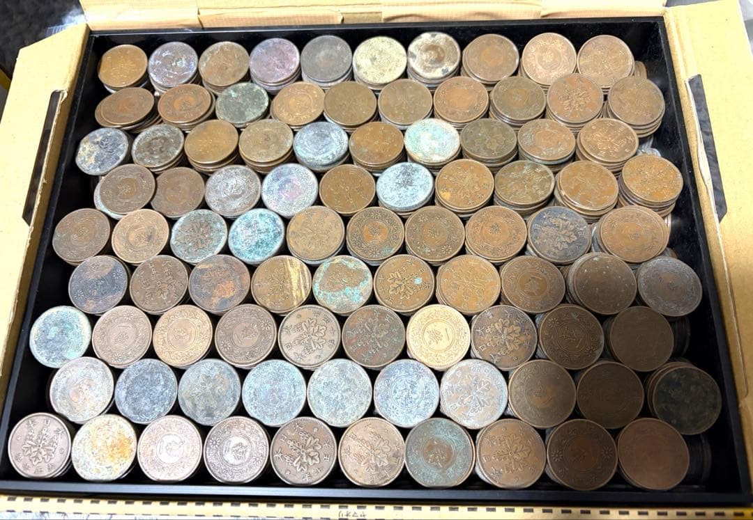 古銭　まとめ　桐1銭青銅貨　一錢　約8kg 約2000枚　再出品　地金