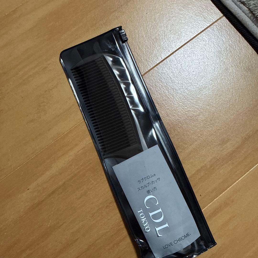 CDL LOVE CHROME スカルプグロスコーム ラブクロム (R)Fスカルプカッサ シルバー