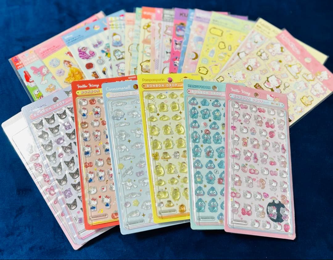 正規品　ボンボンドロップシールミニ7点含む、サンリオ系シール26点セット 1/18・19申込限定】キデイランド新宿店「サンリオ ボンボンドロップ