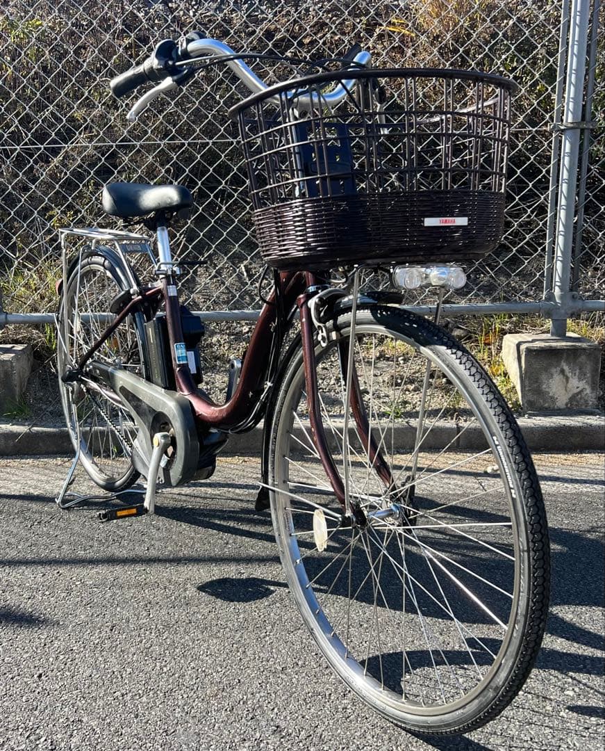 ヤマハPASナチュラ電動アシスト自転車タイヤ新品交換済26インチ整備済関東圏配送