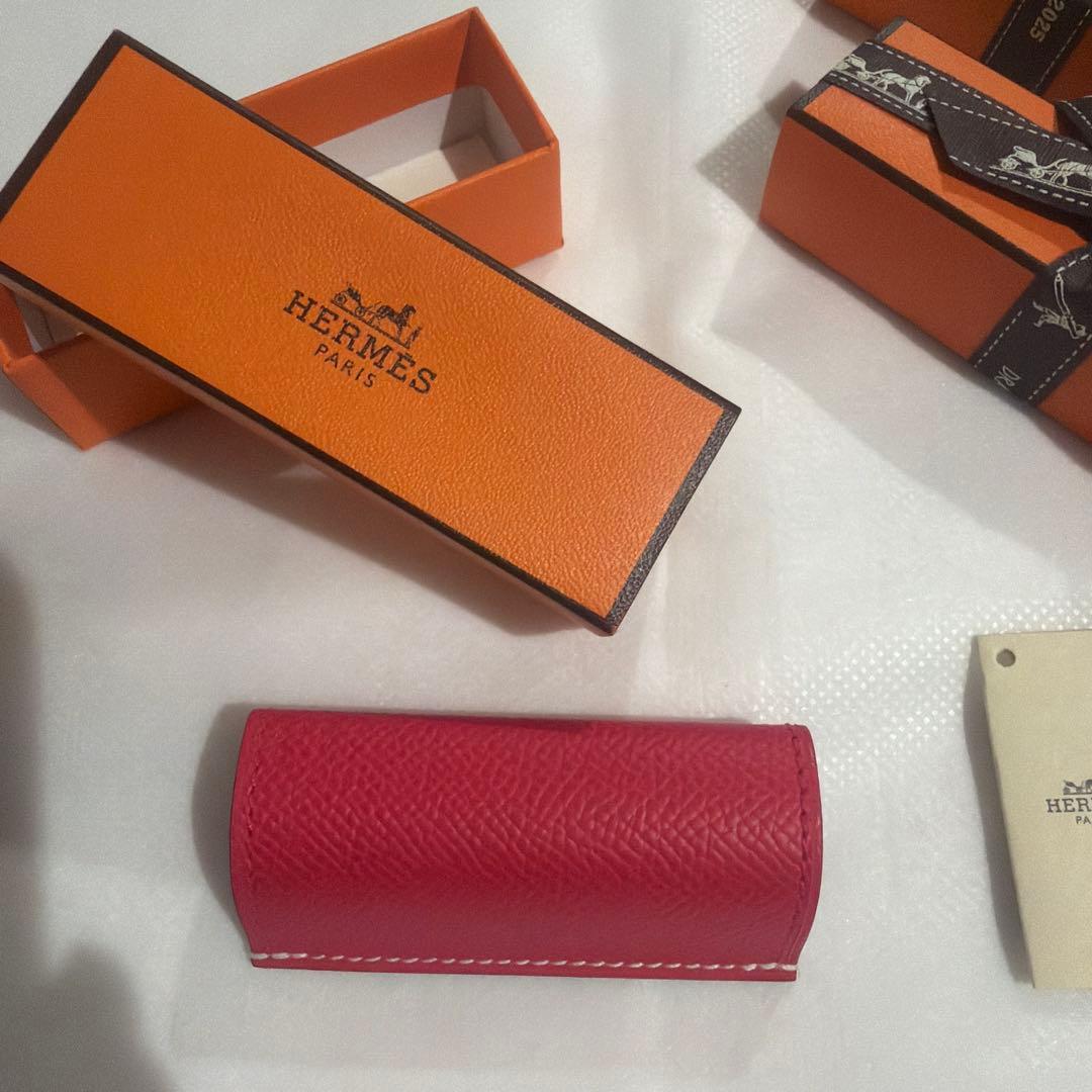 HERMES ピンク　口紅ケース