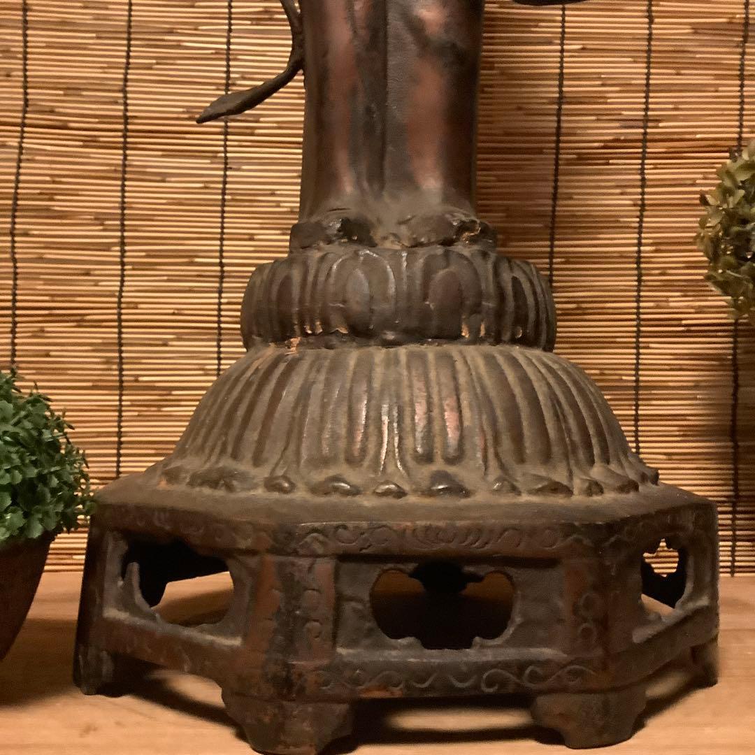 朝鮮・三国時代「百済・観世音菩像」高句麗・新羅・百済・天平・銅鉄