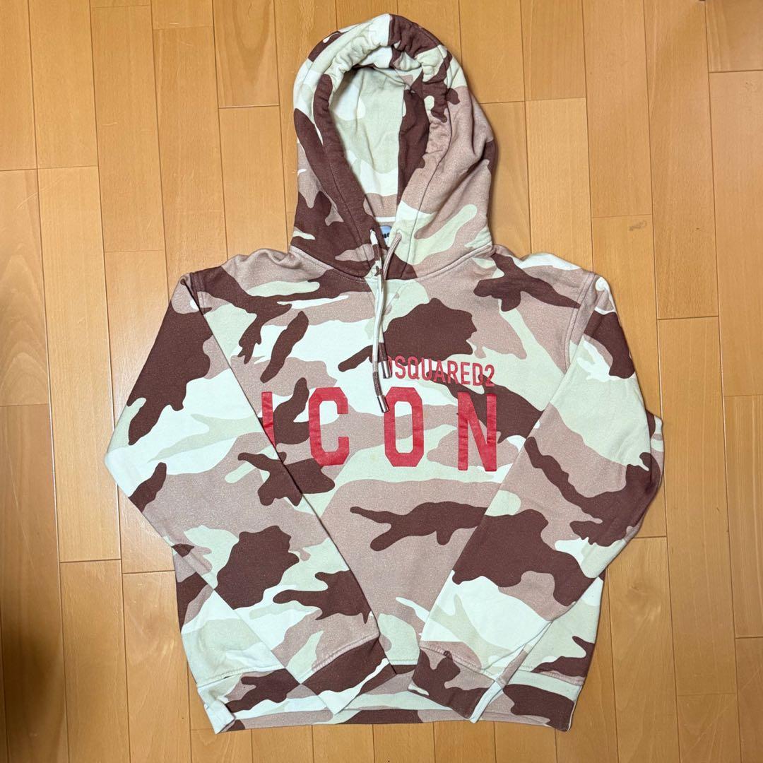 DSQURED2 カモフラージュパーカー