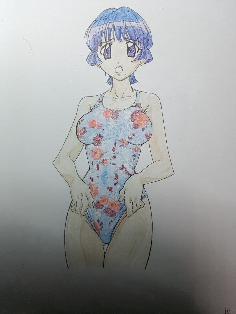 水着の女性イラスト