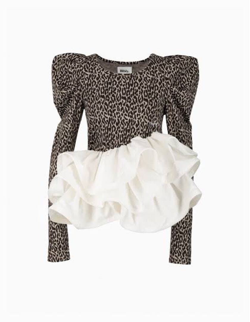 bibiy EFFIE PEPURAMU LEOPARD TOP - メルカリ