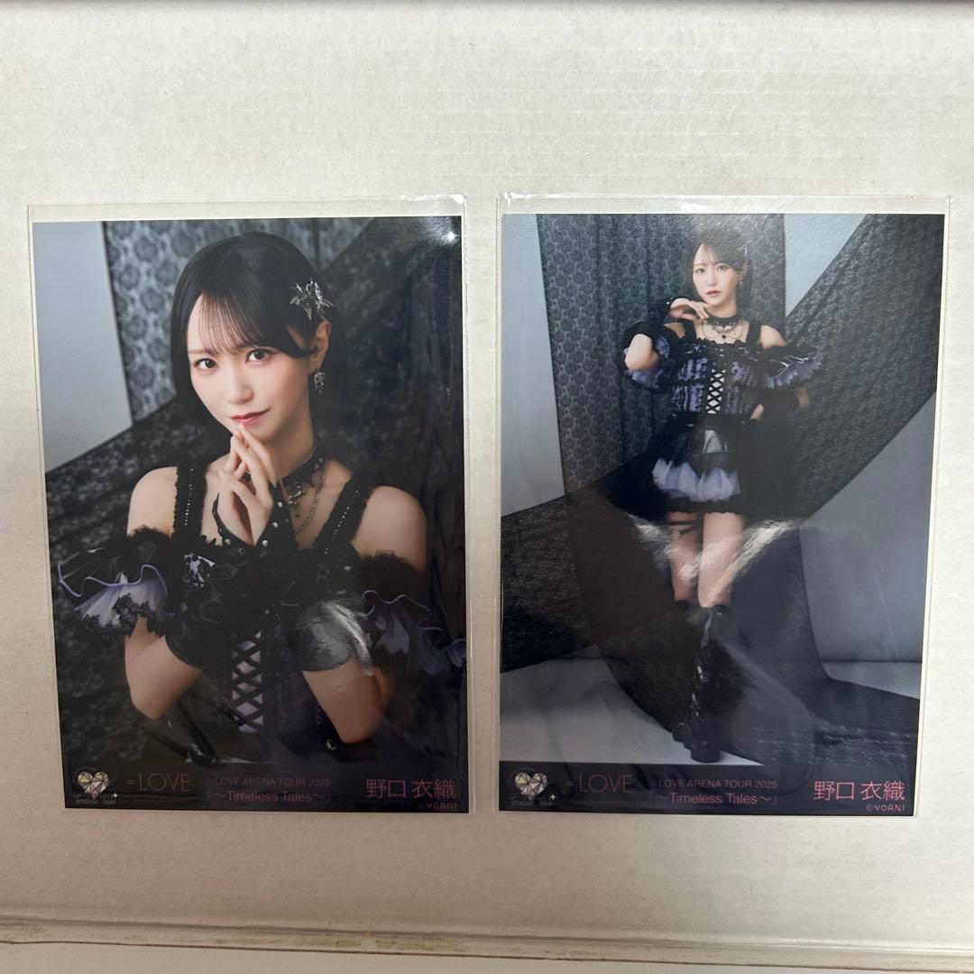 イコラブ 野口衣織 アリーナツアー2025衣装 生写真 黒衣装 チュウ ヒキ