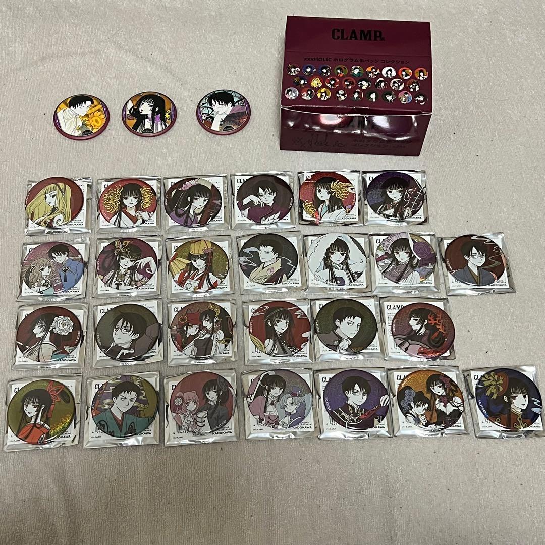 CLAMP展 xxxHOLiC 缶バッジ ホログラム コンプ BOX