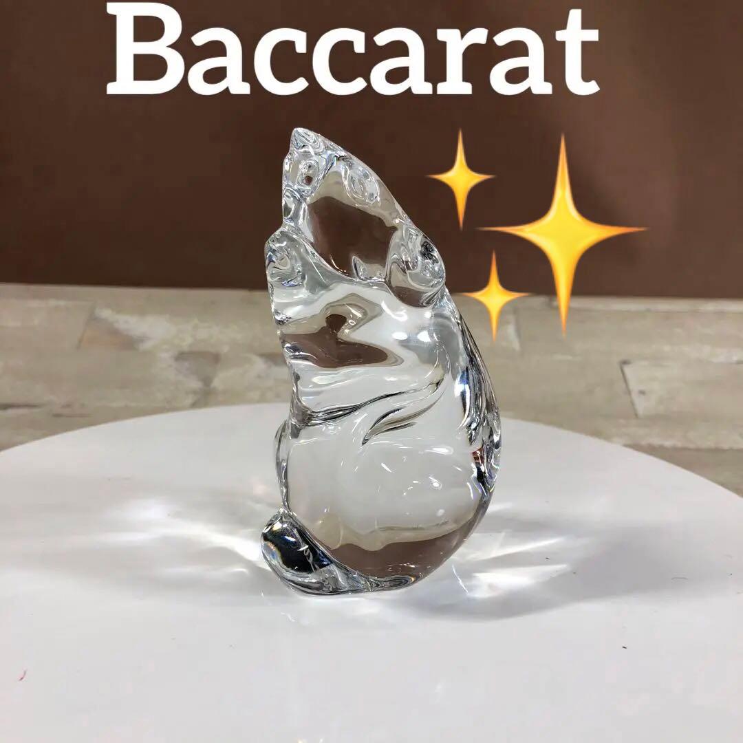 Baccarat ガラス製ネズミの置物 約11cm