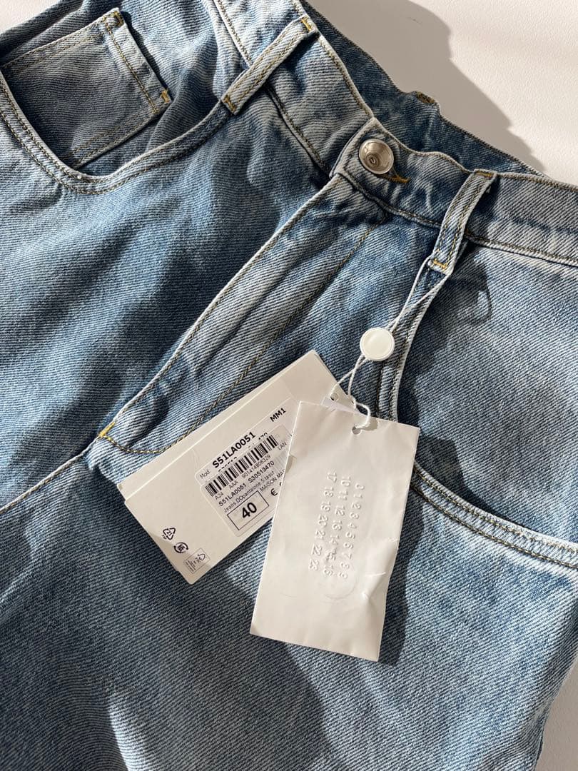 新品】メゾンマルジェラ5ポケット カットアウト デニムパンツ【指原