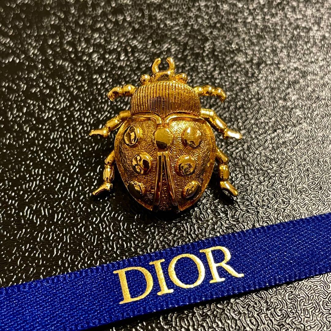ドイツ製　Dior ディオール　てんとう虫　ブローチ　昆虫