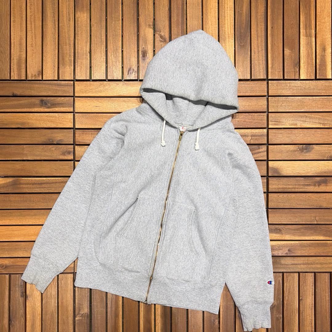 USA製 Champion 単色赤タグ 復刻 リバースウィーブ パーカー