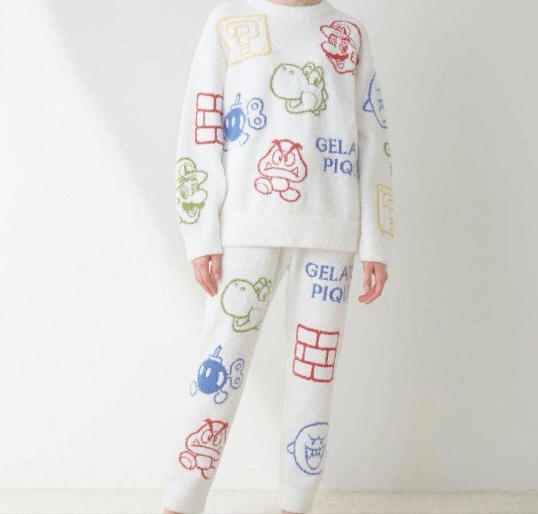 ジェラピケ　スーパーマリオ　パジャマ ジェラート ピケ×スーパーマリオ」完売した人気コラボルームウェアの