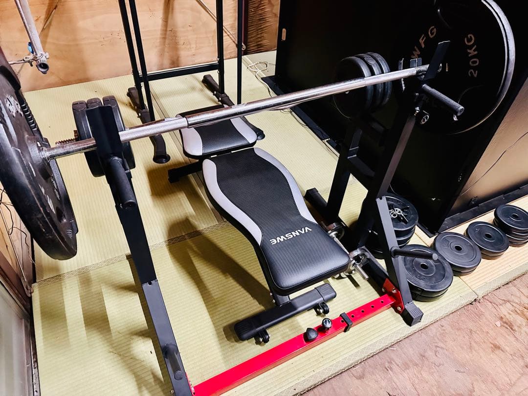 【手渡しのみ】 計120kg超え ベンチプレスセット バーベル ホームジム 埼玉