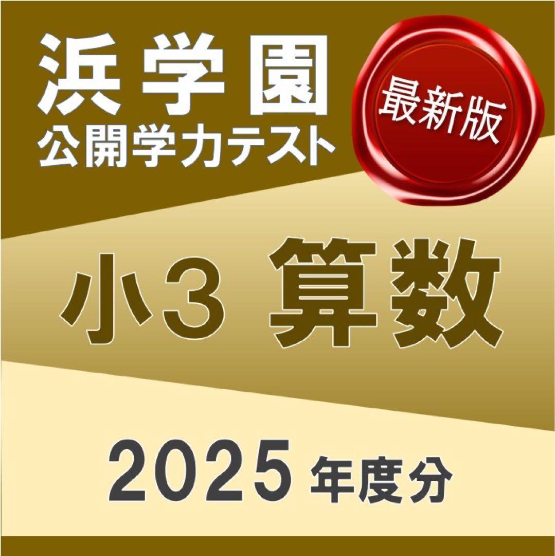 浜学園 公開学力テスト 小3 算数 2025年度 一年分 B4 - メルカリ