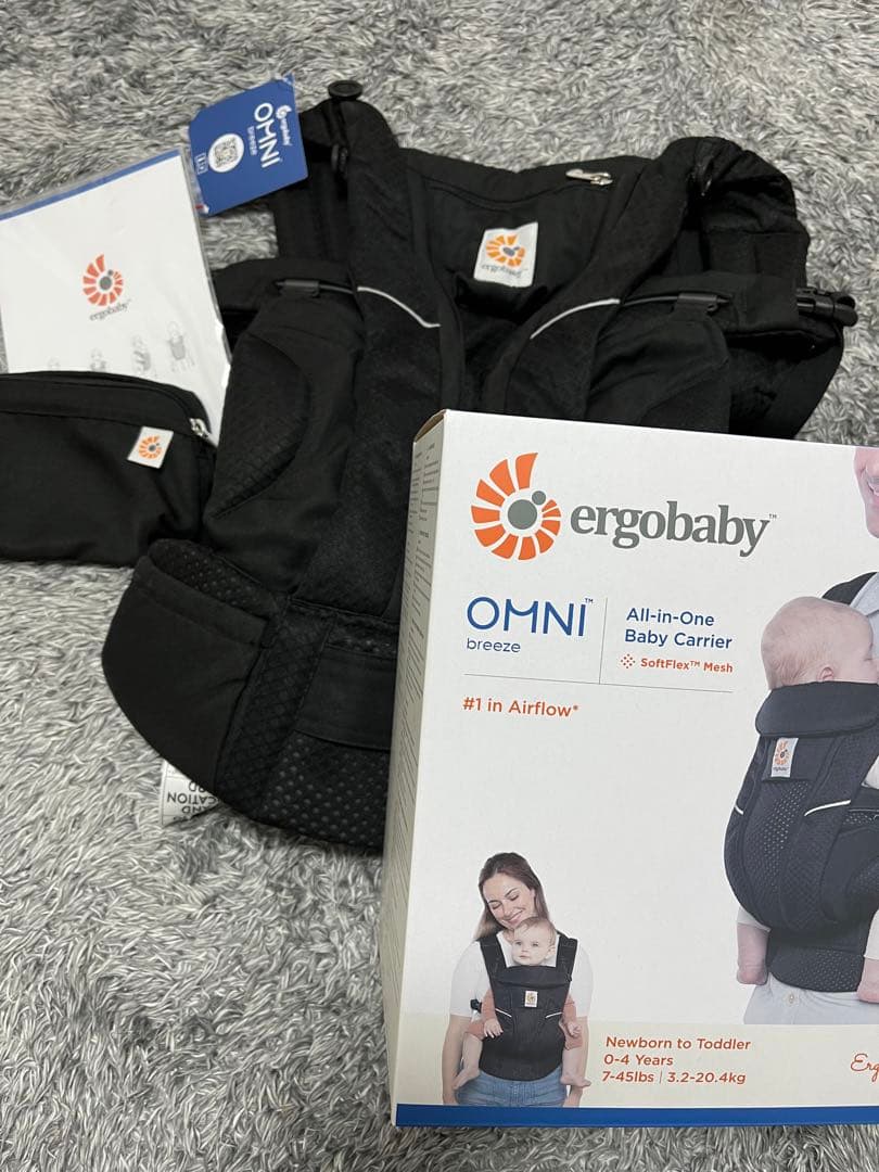 未使用　タグ付き　エルゴベビー　オムニブリーズ　ブラック