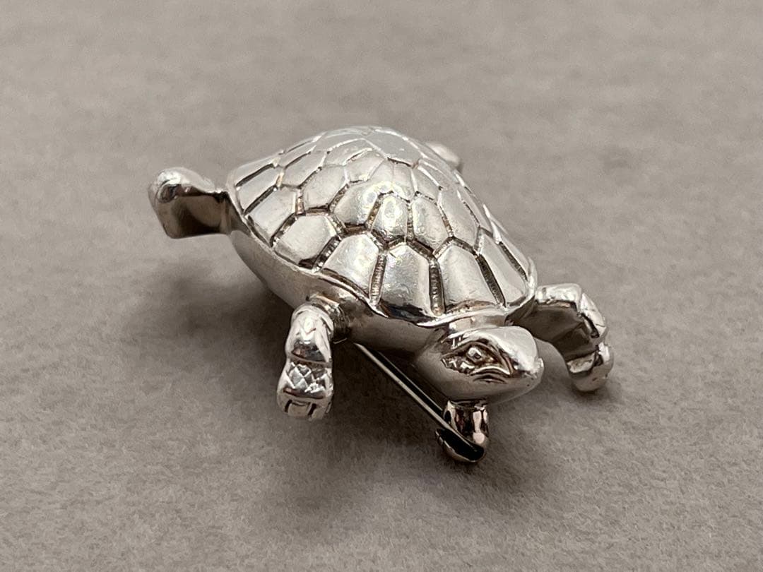 b917 希少 ヴィンテージ ティファニー カメ 亀 ブローチ 925 タートル