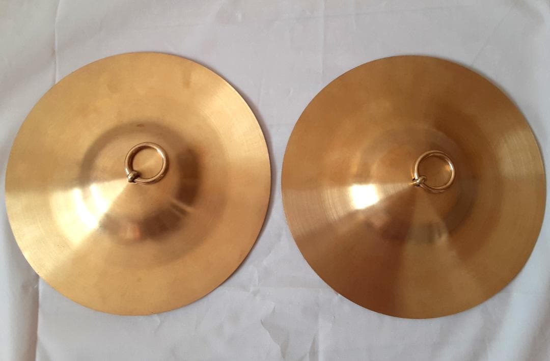 真鍮製 チャッパ、チャンパ、手平鉦（六寸）