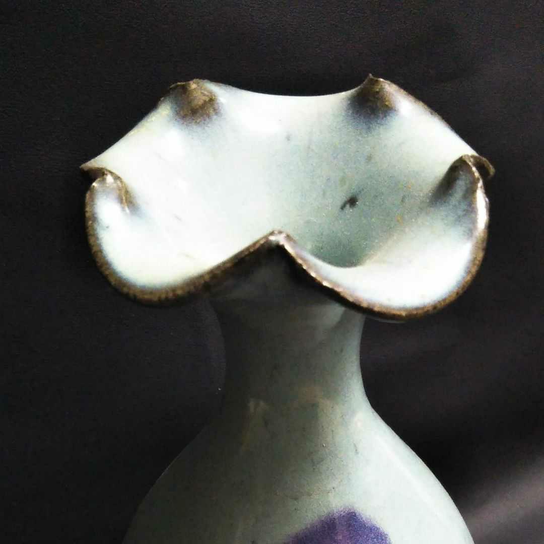 中国古美術/鈞窯天藍釉紫班百合口玉壺/北宋代/