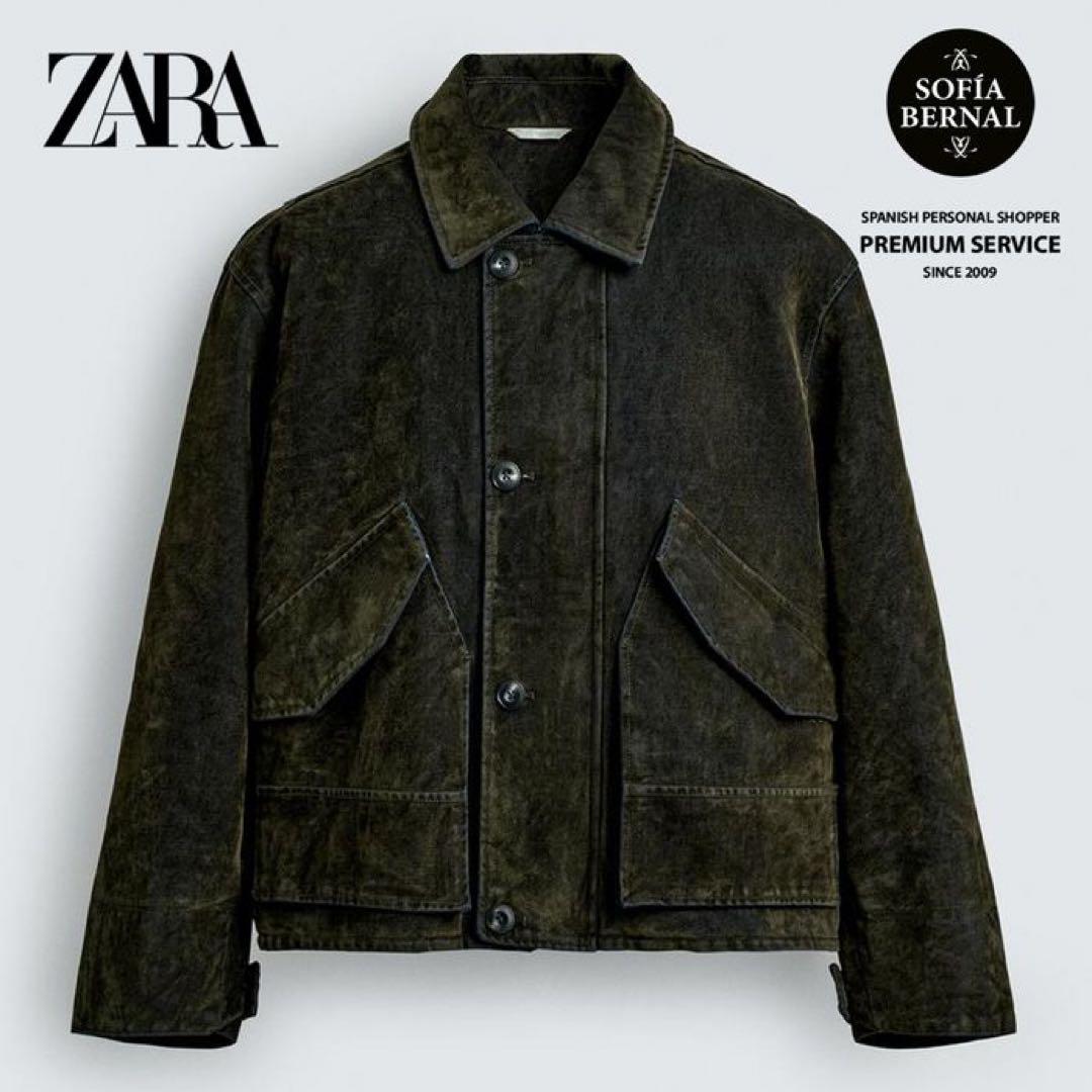 ZARA ベロアツイルジャケット