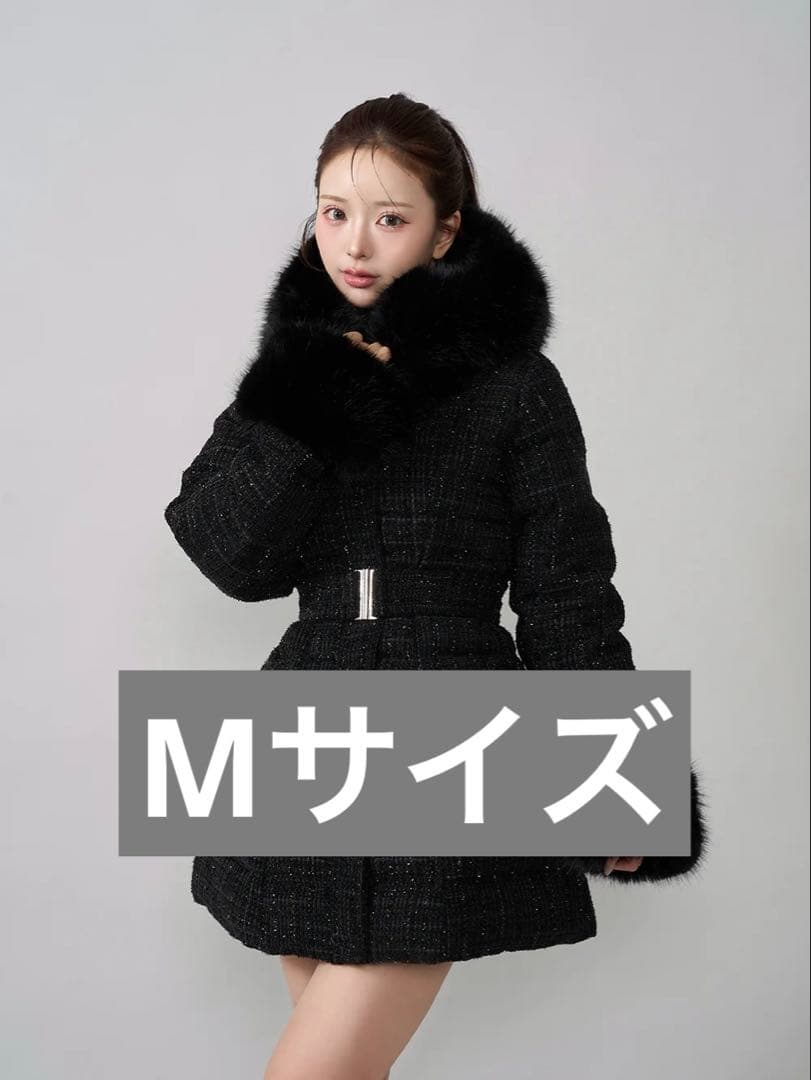 新品未使用 ダーリッチ レディミディツイードダウンコート M - メルカリ