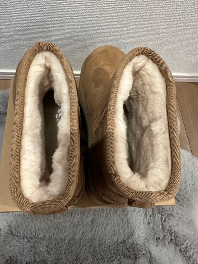 正規品 UGG アグ 厚底 クラシックミニ 24 チェスナット ベージュ