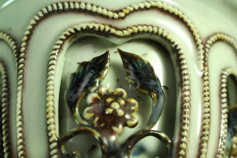 中国美術 貼枝花 高碗(K-A728) - メルカリ