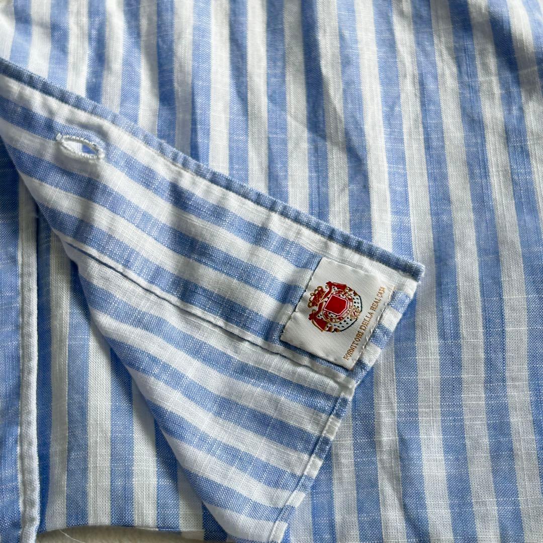 美品ルイジボレッリ LUCIANOルチアーノ ストライプ シャツ 39 現行タグ