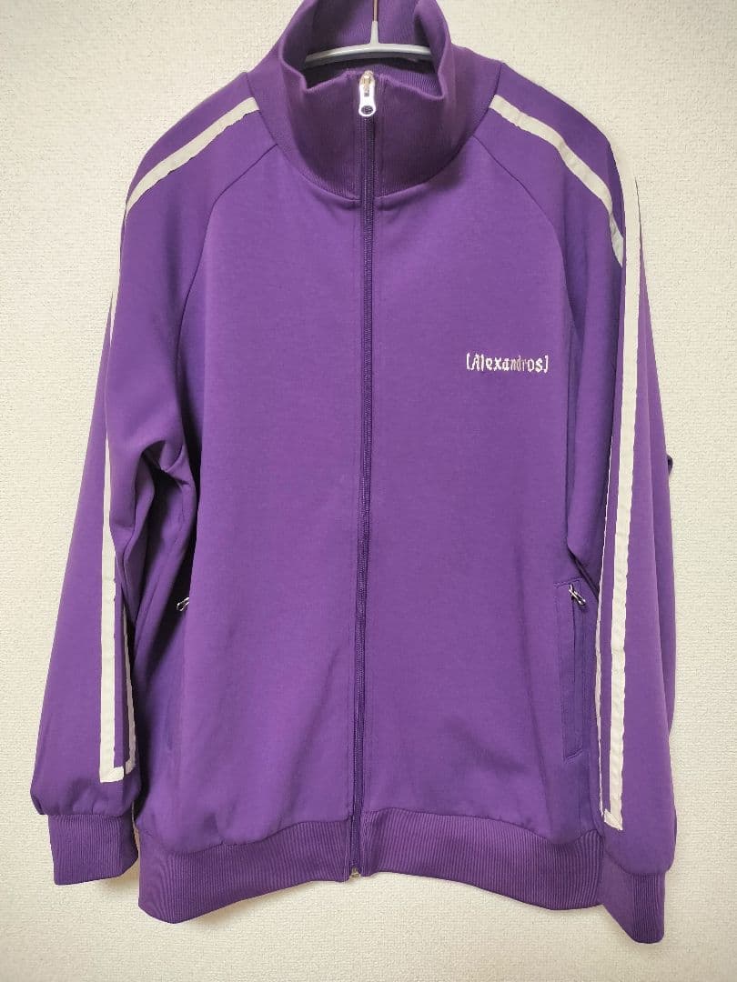 [Alexandros] パープル トラックジャケット S ショップバッグ付き