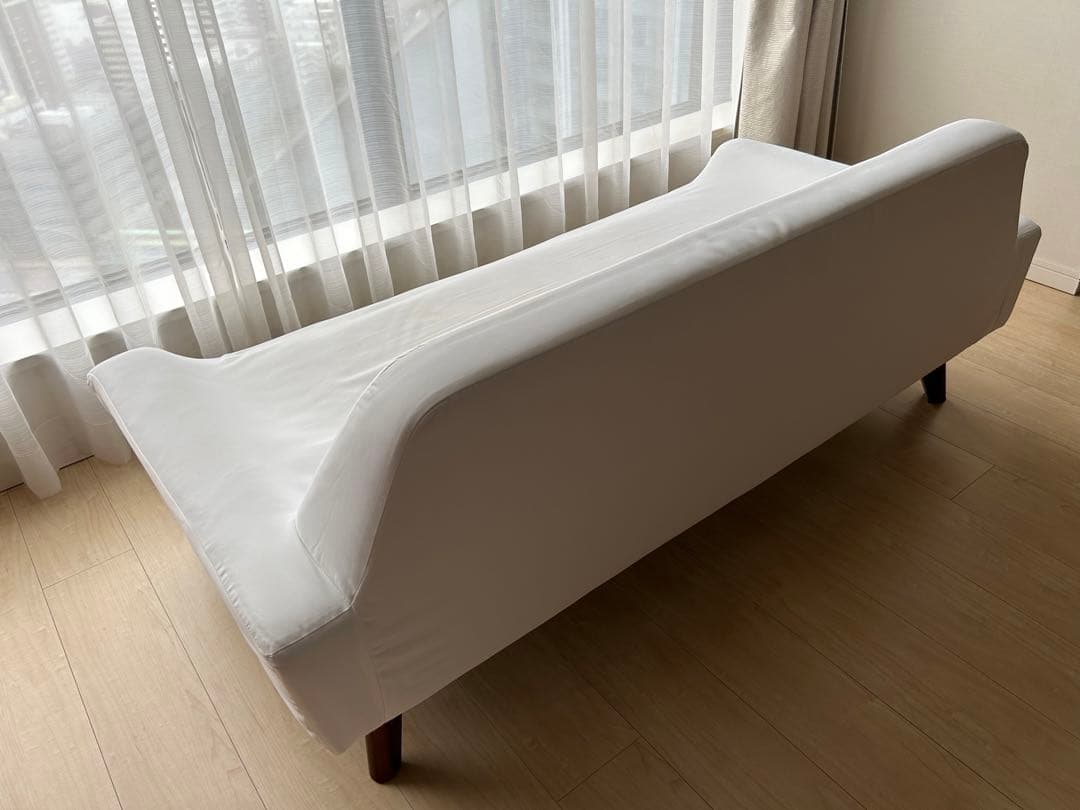 JSK様専用 高級家具POLISソファSOL2P ベージュ/オレンジ替カバー付き