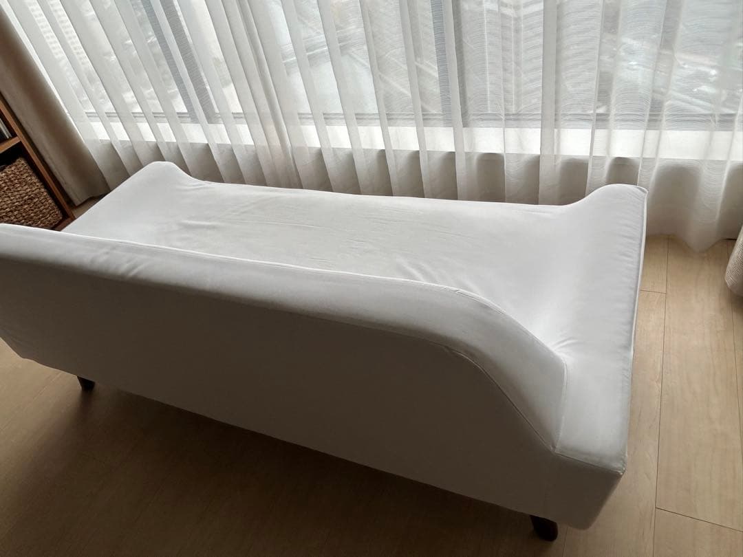 JSK様専用 高級家具POLISソファSOL2P ベージュ/オレンジ替カバー付き