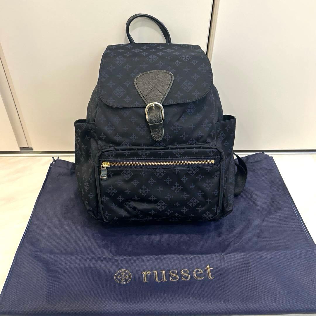 ラシット russet リュックサック ナイロン×レザー ブラック 保存袋付き 楽天市場】レザーリュックサック russet ラシット バッグ リュック