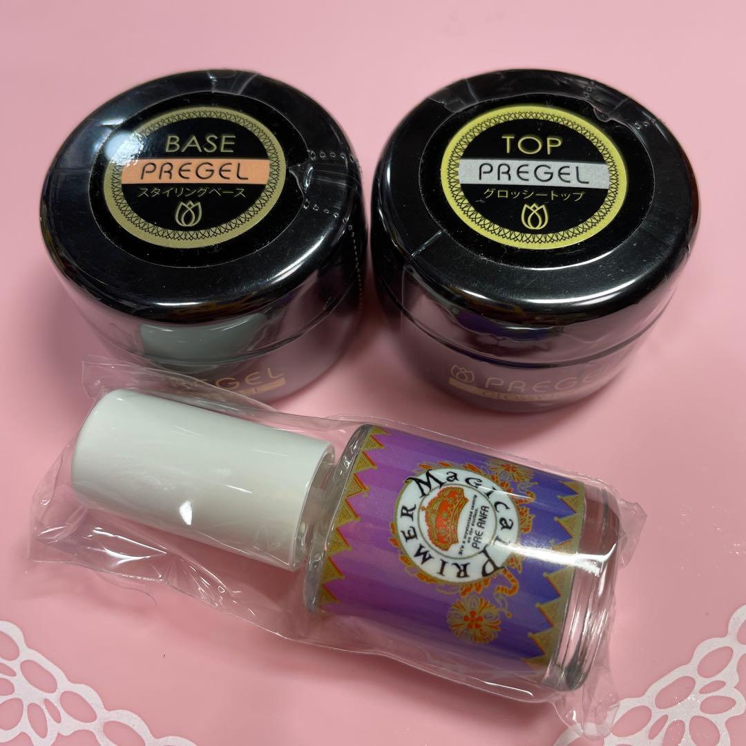PREGEL ベース15g、トップ15g、マジカルプライマー7ml 計3点セット
