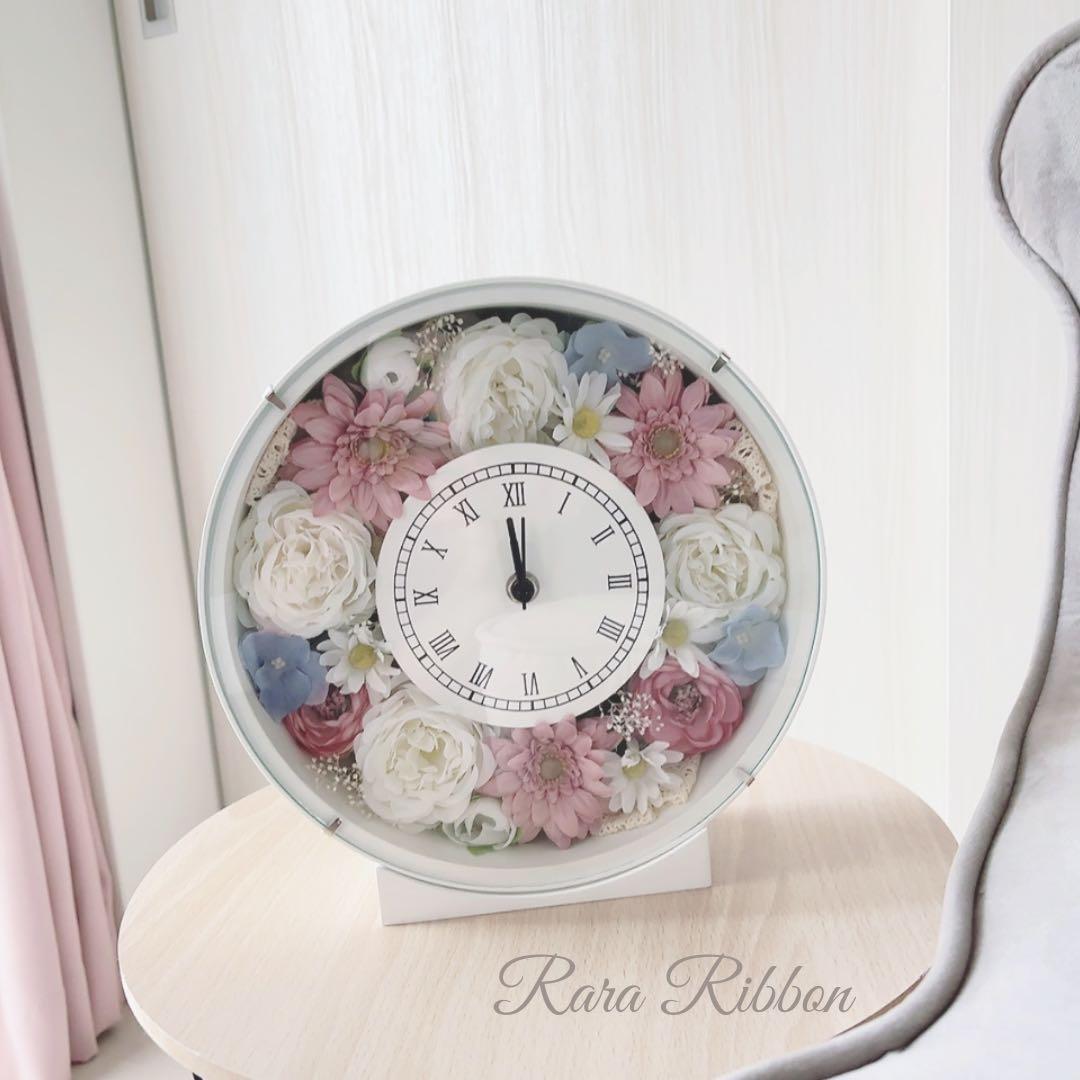 花時計 置時計 掛け時計 母の日ギフト ウエディングギフト お祝い プレゼント