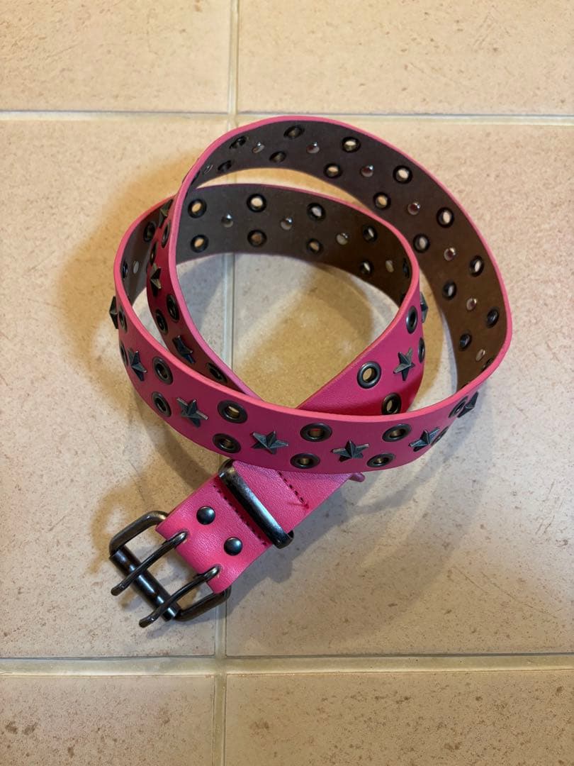 jaded london スタースタッズベルト belt ピンク - メルカリ