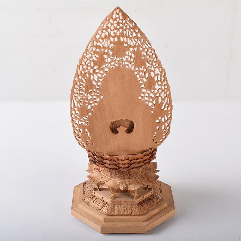 総白檀 天然ダイヤモンド白毫 阿弥陀如来像 美術目録・桐箱付 D R8425B